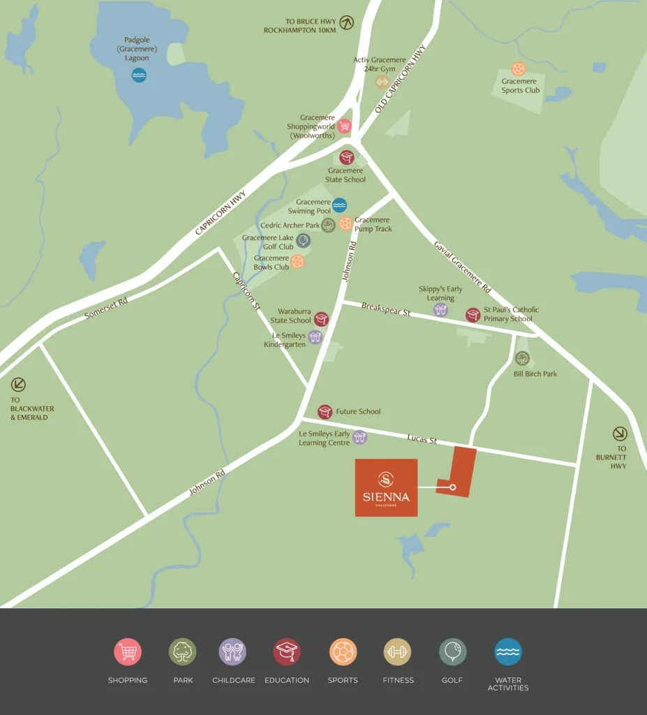 Sienna Gracemere Locality Map